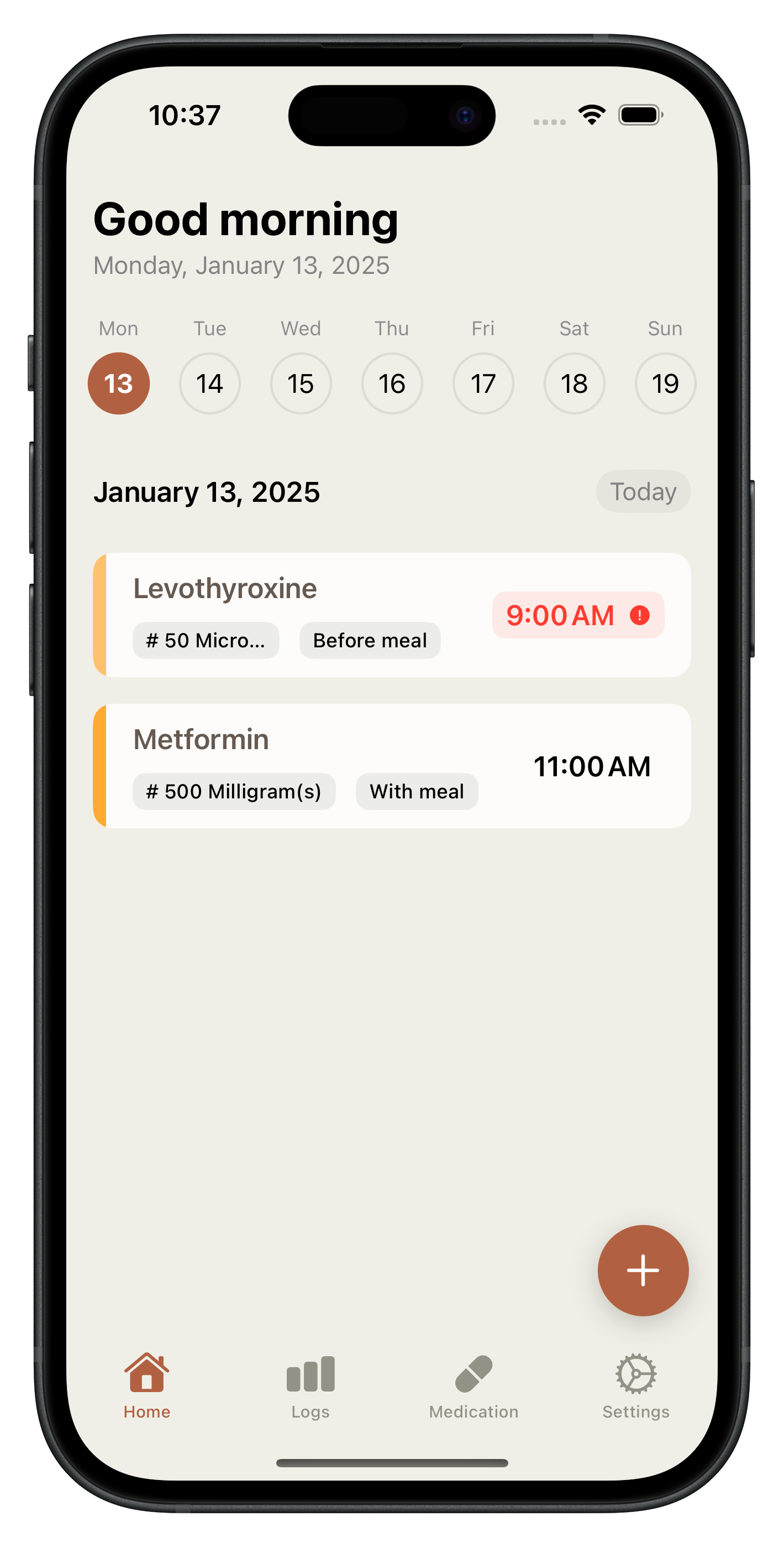 DoseMind Medication Tracker App Screenshot